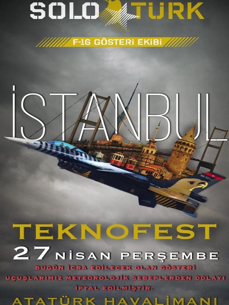 TEKNOFEST 2023'te SOLOTÜRK'ün gösteri uçuşu iptal oldu