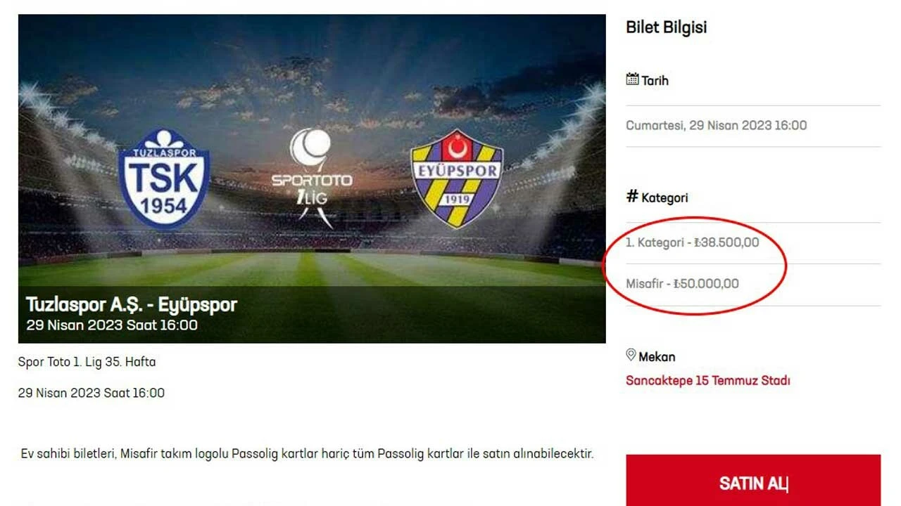 Tuzlaspor'dan dudak uçuklatan bilet fiyatları: Şampiyonlar Ligi finalinden daha pahalı!