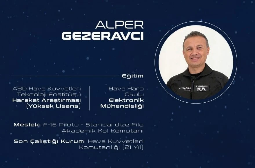 Hava Pilot Alper Gezeravcı kimdir, kaç yaşında? Uzaya gidecek Alper Gezer Avcı nereli?