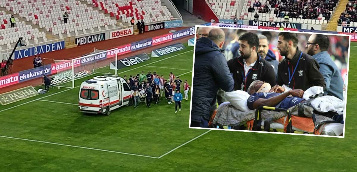Sivasspor Fenerbahçe maçında korku dolu anlar! Ambulans sahaya girdi 