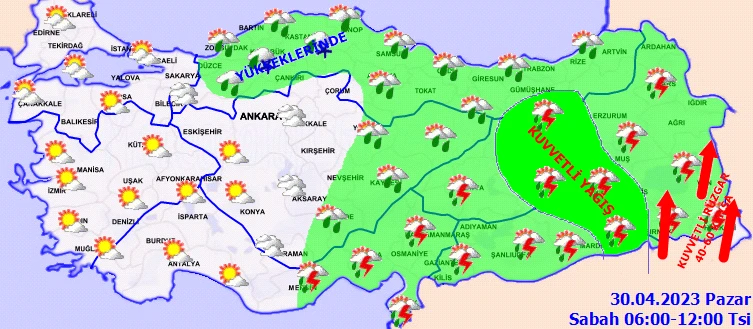 Meteoroloji'den 9 ile sarı kodlu uyarı: Sağanak ve kar geliyor! (30 Nisan hava durumu)