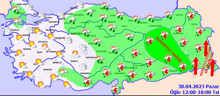 Meteoroloji'den 9 ile sarı kodlu uyarı: Sağanak ve kar geliyor! (30 Nisan hava durumu)