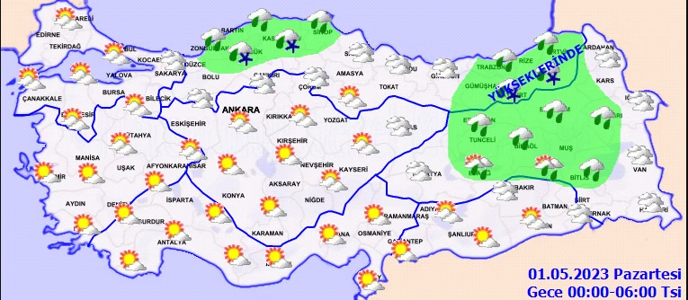 Meteoroloji'den 9 ile sarı kodlu uyarı: Sağanak ve kar geliyor! (30 Nisan hava durumu)