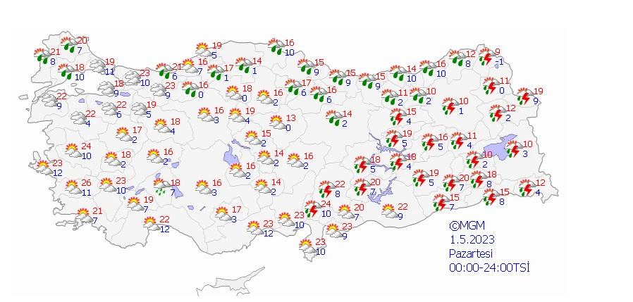 Batı’da güneş Doğu’da sağanak! Sıcaklıklar yükselişe geçti, bazı bölgeler için gök gürültülü yağış uyarısı