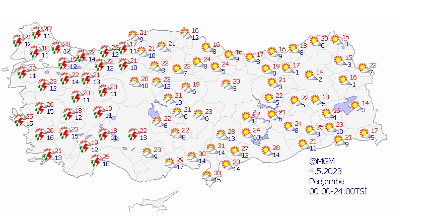 Batı’da güneş Doğu’da sağanak! Sıcaklıklar yükselişe geçti, bazı bölgeler için gök gürültülü yağış uyarısı