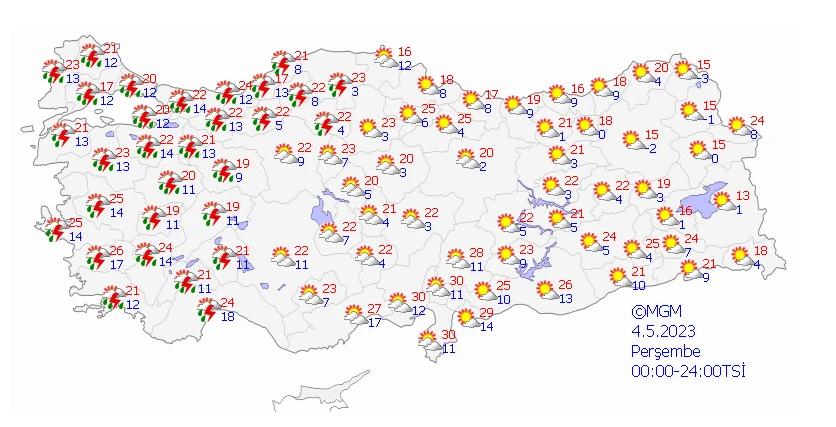 Gök gürültülü sağanak geri döndü! Meteoroloji peş peşe uyarılarını duyurdu: Sıcaklıklar düştü…