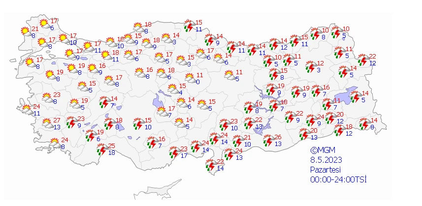 Gök gürültülü sağanak geri döndü! Meteoroloji peş peşe uyarılarını duyurdu: Sıcaklıklar düştü…