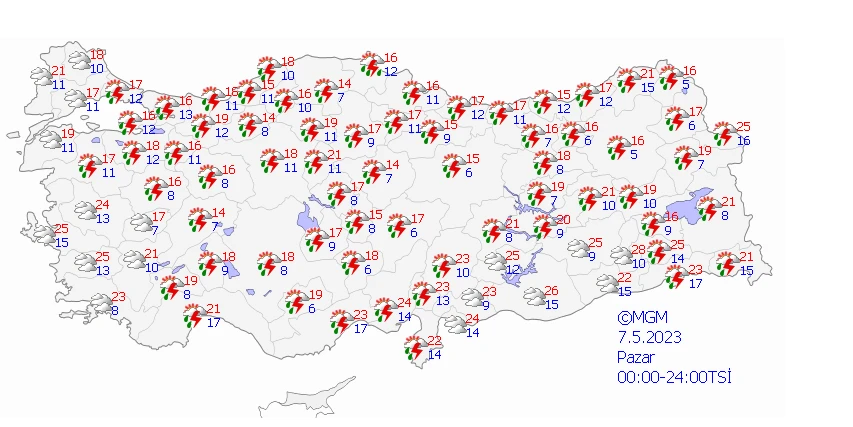 Yağışlar günlerce sürecek… Meteoroloji gök gürültülü ve şimşekli sağanak uyarısında bulundu