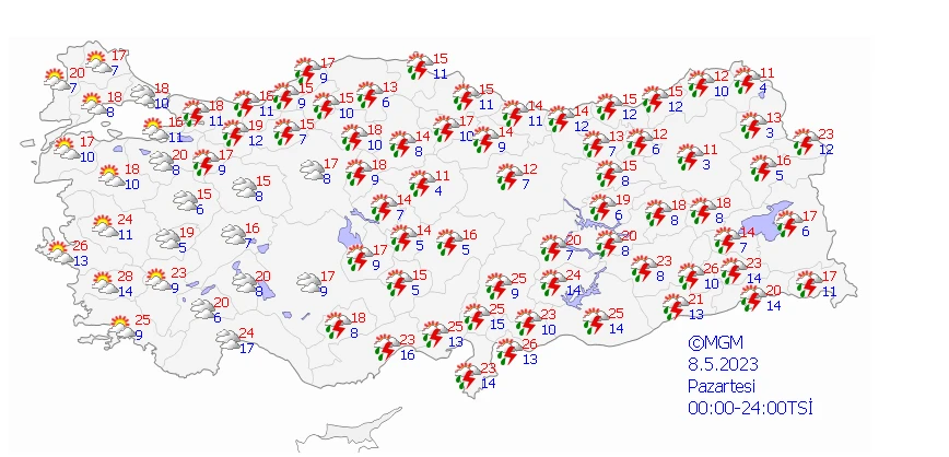 Yağışlar günlerce sürecek… Meteoroloji gök gürültülü ve şimşekli sağanak uyarısında bulundu