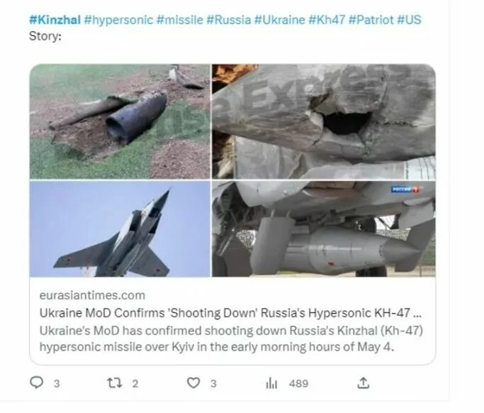 Ukraynalı komutan doğruladı: Putin'in 'benzersiz' Kinjal'ı düşürüldü