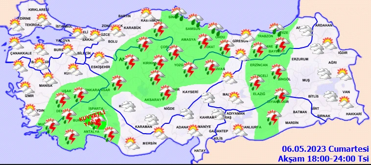 Kış mayıs ile geldi! Meteoroloji peş peşe uyardı: Kuvvetli fırtına ve sağanak vuracak (6 Mayıs hava durumu)