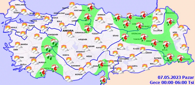 Kış mayıs ile geldi! Meteoroloji peş peşe uyardı: Kuvvetli fırtına ve sağanak vuracak (6 Mayıs hava durumu)