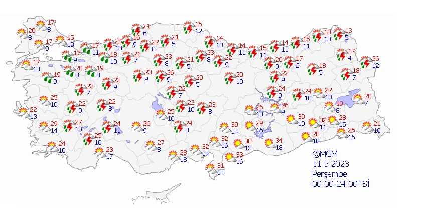 Kuvvetli sağanak için Meteoroloji gün vererek uyardı!