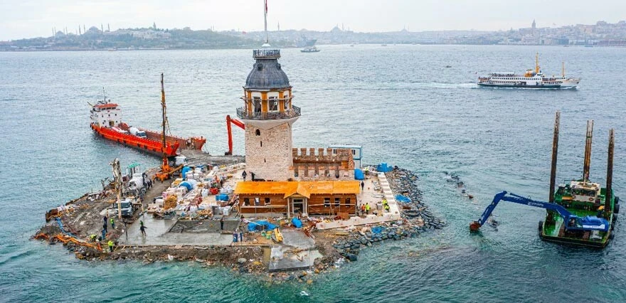 Restorasyon tamamlandı! Kız Kulesi açılış için gün sayıyor! İşte son hali...