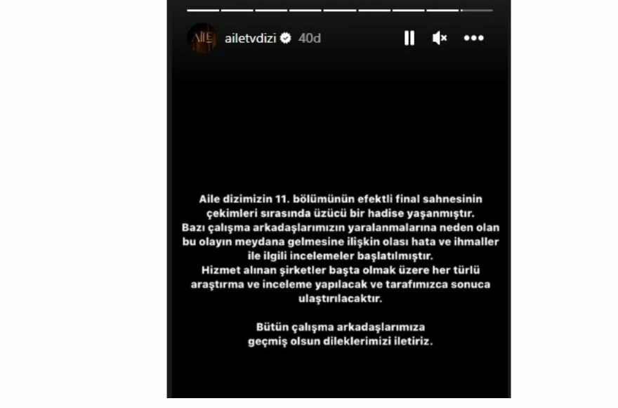 Aile dizisinin setinde korkutan kaza: Yaralılar var!