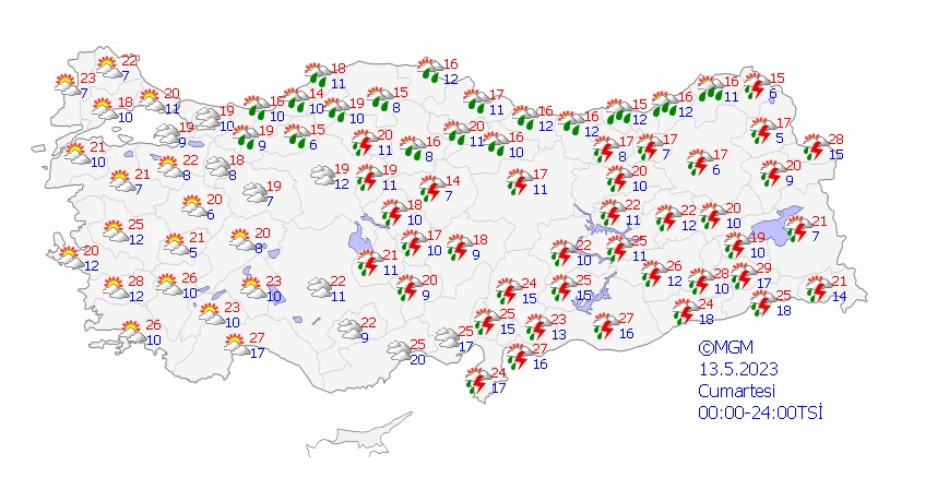 Meteoroloji 7 ili sarı kodla uyardı: Sağanak çok kuvvetli geliyor…
