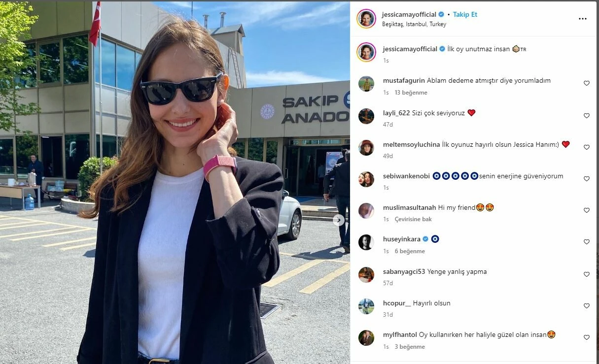 Önce Türk vatandaşı oldu sonra oy kullandı! Jessica May, ilk kez sandığa gitti