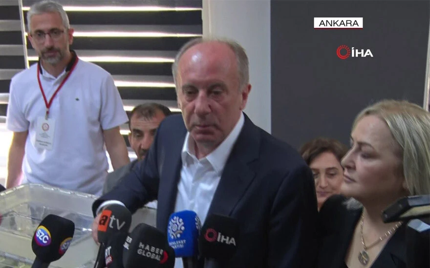 İnce'den sandık başında açıklama: Ortada kaset yok, komplo var! İnce'den sandık başında açıklama: Ortada kaset yok, komplo var!