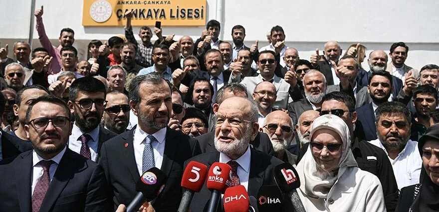 Millet İttifakı ortaklarından Temel Karamollaoğlu oyunu verdi!