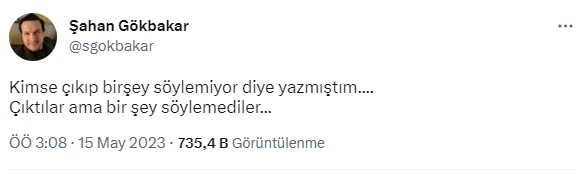 Sessizlik Şahan Gökbakar'ı sinirlendirdi Millet İttifakı'na sitem etti