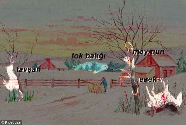 Eski bir görsel zeka testi: Sadece keskin zekalılar bu resimdeki 4 hayvanı 16 saniyede bulabiliyor!