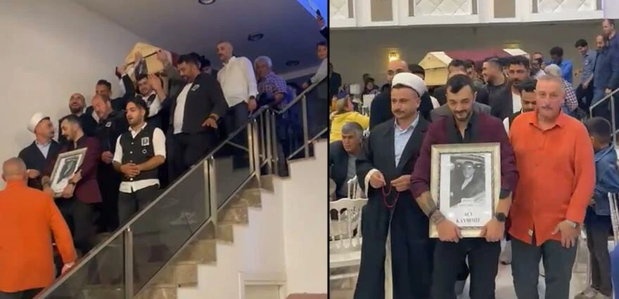 Düğüne tabutla gelip, damadın cenaze namazını kıldılar! İşte 'yok artık' dedirten görüntüler...