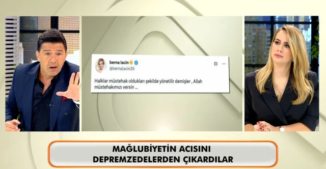 Depremzedeleri hedef gösterdiği iddia edildi: Berna Laçin, Hakan Ural hakkında suç duyurusunda bulundu!