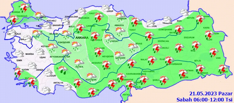 Pazar günü plan yapanlar dikkat! Meteoroloji 13 kenti sarı kod ile uyardı: Kuvvetli geliyor, tedbirli olun