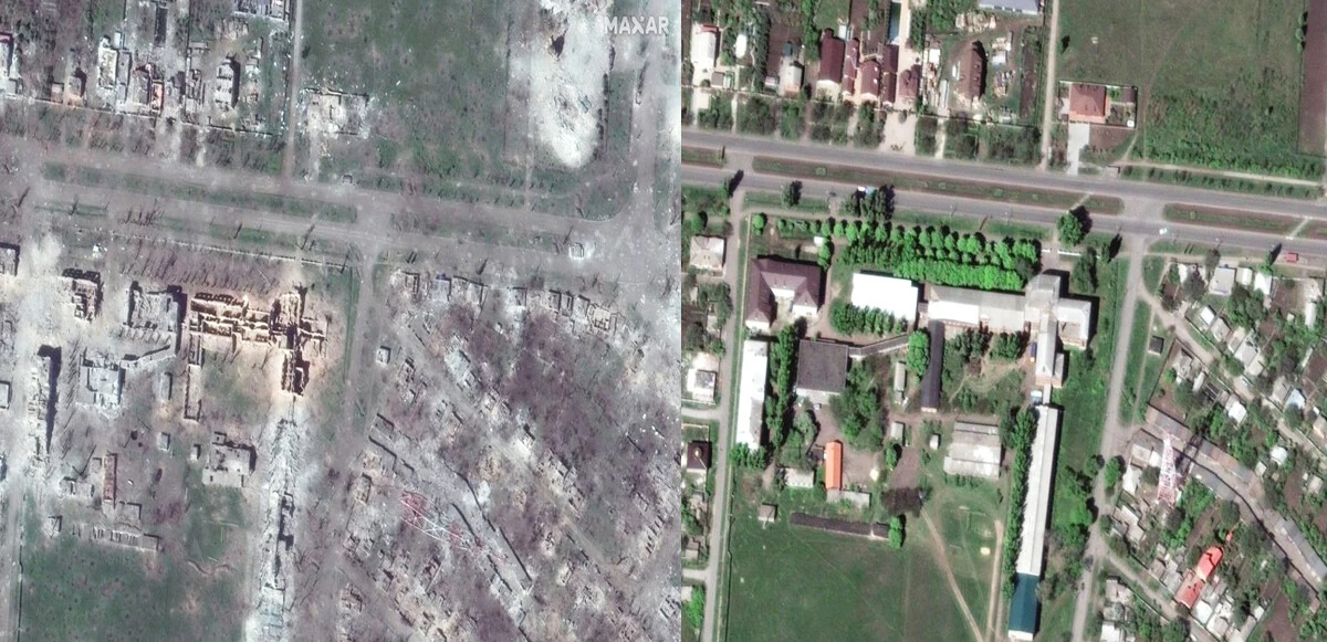 Bir şehir daha yok oldu, uydu görüntüsü yürekleri dağladı  