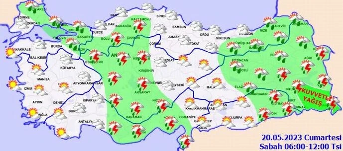 Sağanak yağış yurt genelinde! 18 şehre sarı 5 kente turuncu alarm