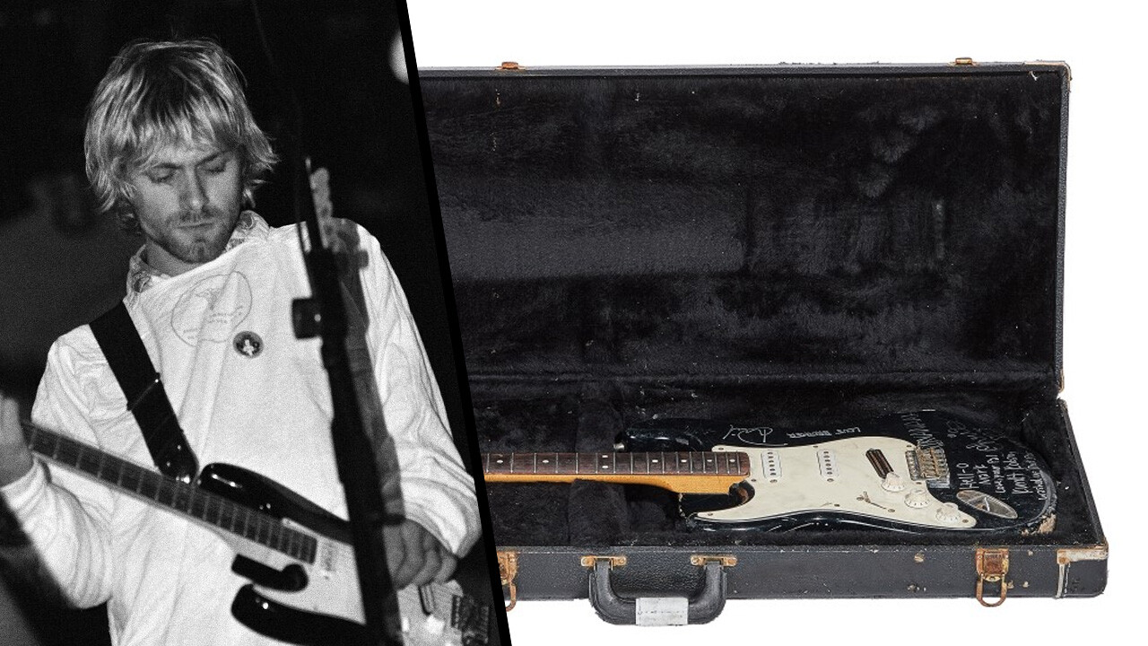 Kurt Cobain’in parçaladığı gitar rekor fiyata satıldı