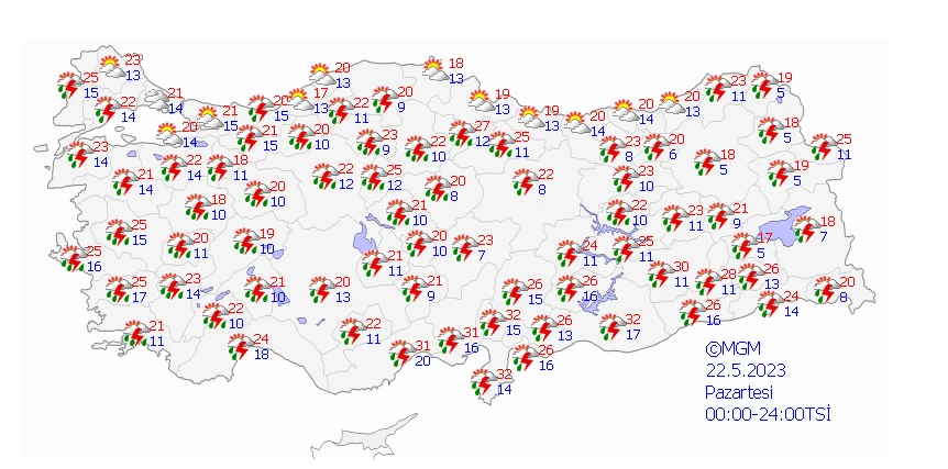 12 il için sarı alarm! Meteoroloji yeni haftanın raporunu uyarılarla paylaştı..
