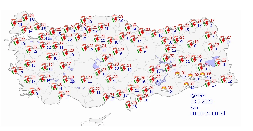 12 il için sarı alarm! Meteoroloji yeni haftanın raporunu uyarılarla paylaştı..