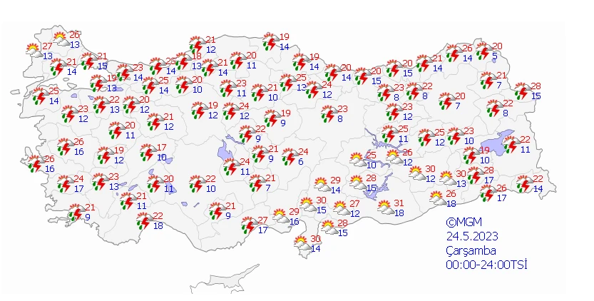 12 il için sarı alarm! Meteoroloji yeni haftanın raporunu uyarılarla paylaştı..