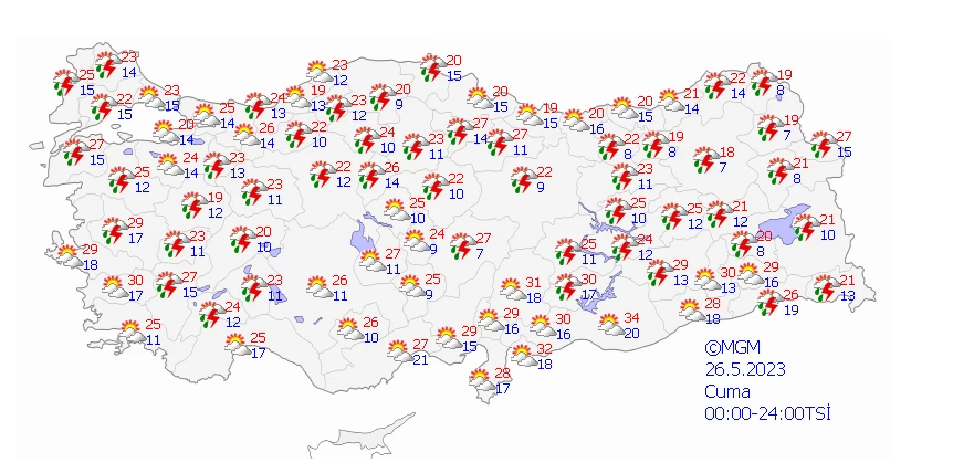 12 il için sarı alarm! Meteoroloji yeni haftanın raporunu uyarılarla paylaştı..