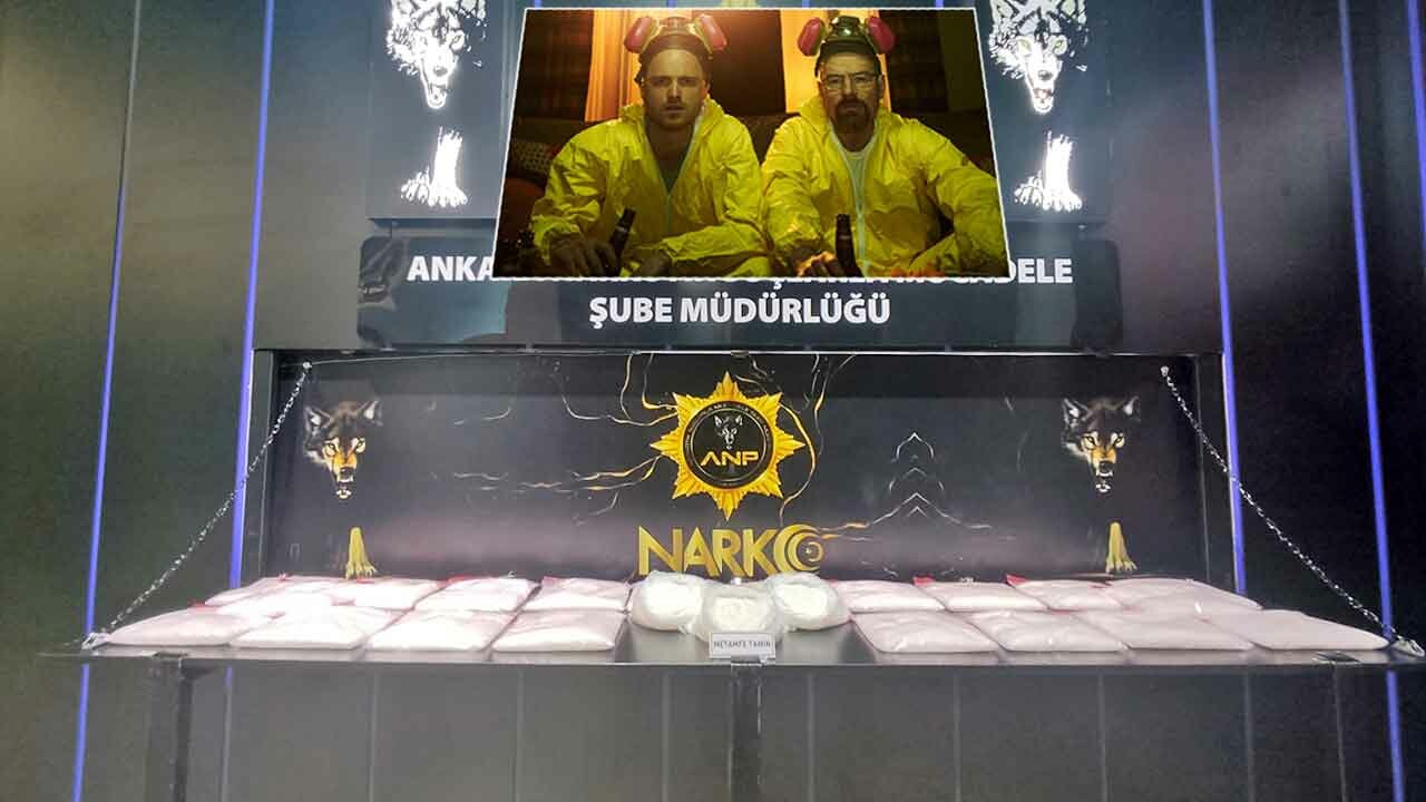 'Breaking Bad' Ankara! 7 milyon değerinde metamfetamin ele geçirildi