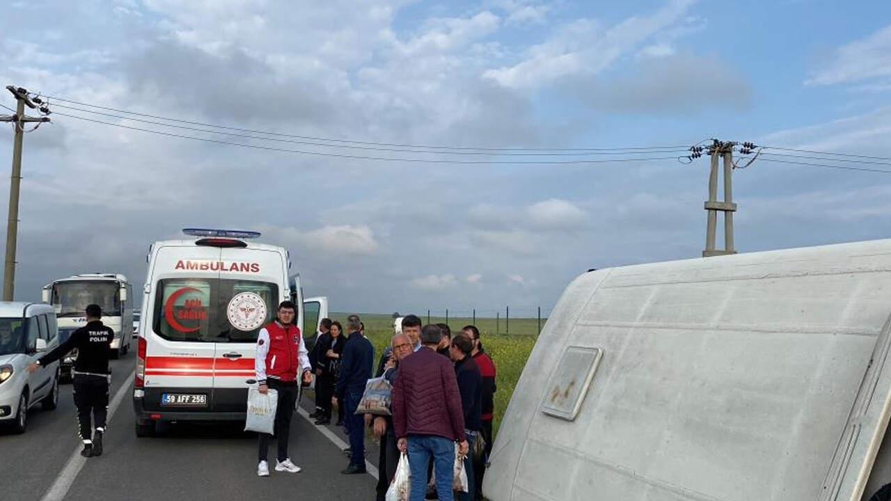 İşçi servisi şarampole yuvarlandı: Çok sayıda yaralı var