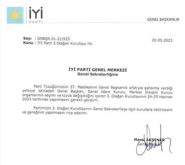 Son dakika! Meral Akşener talimatı verdi: İYİ Parti kurultaya gidiyor