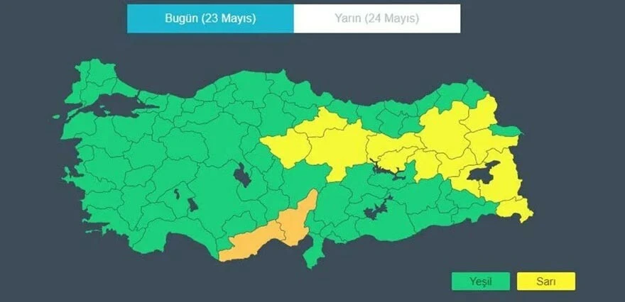 Meteoroloji'den 15 kente sarı ve turuncu kodlu uyarı: Olumsuzluklara karşı dikkatli olun