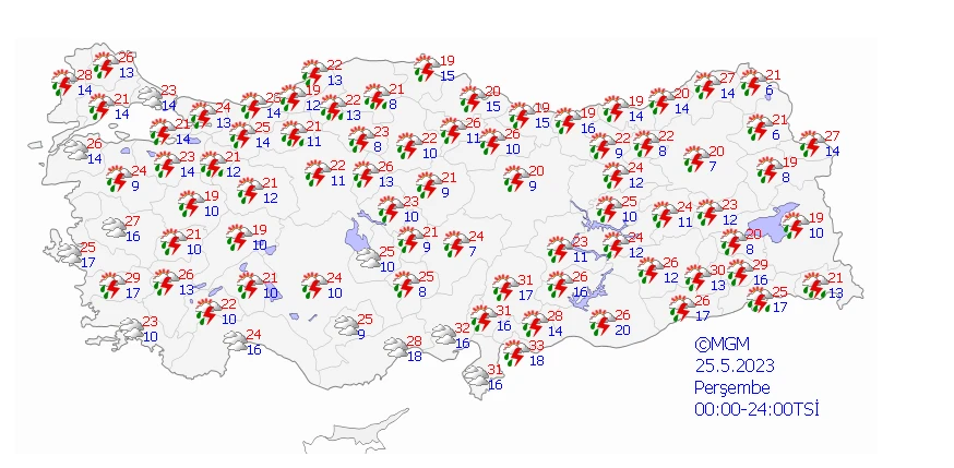 Kuvvetli yağış, fırtına ve gök gürültüsü! Uyarılar peş peşe geldi… Şemsiyesiz dışarı çıkmayın