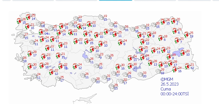 Kuvvetli yağış, fırtına ve gök gürültüsü! Uyarılar peş peşe geldi… Şemsiyesiz dışarı çıkmayın