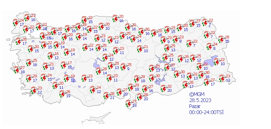 Kuvvetli yağış, fırtına ve gök gürültüsü! Uyarılar peş peşe geldi… Şemsiyesiz dışarı çıkmayın