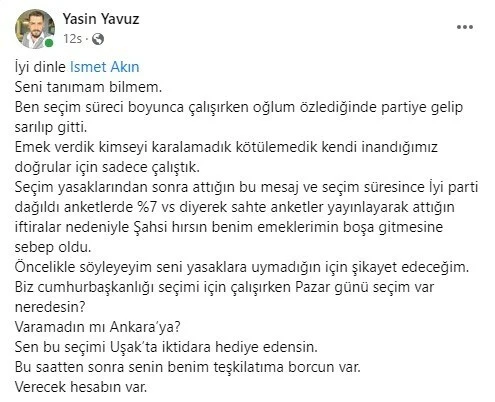 İkinci tura gidilirken Millet İttifakı'nda kriz! İYİ Partili vekilden CHP'li vekile ağır gönderme