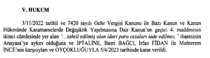 AYM Koronavirüs pandemisinde kesilen para cezaları için noktayı koydu