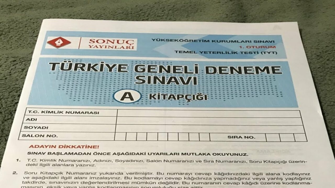 Sonuç yayınları deneme sonuçları açıklandı