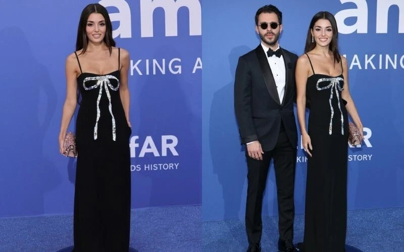 Hande Erçel, Cannes’te Hakan Sabancı ile birlikte çok özel pozlar verdi!
