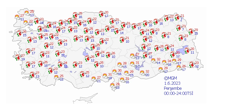 Seçim günü hava nasıl olacak? Meteoroloji fırtına, sağanak ve sel uyarısında bulundu…