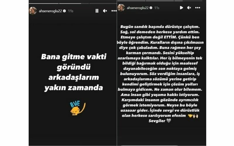 Oyuncu Ahsen Eroğlu ülkeden gidiyor: Bana gitme vakti göründü!