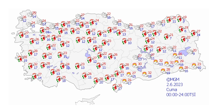 İstanbul, Ankara ve 24 il… Valilik ve Meteoroloji peş peşe uyardı! Sağanak ve fırtınaya dikkat