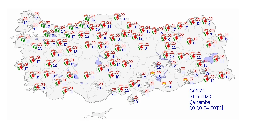 İstanbul, Ankara ve 24 il… Valilik ve Meteoroloji peş peşe uyardı! Sağanak ve fırtınaya dikkat